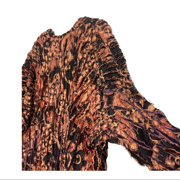 One of a kind Patricia P open front long print cardigan one size fits most - Picture 6 of 7